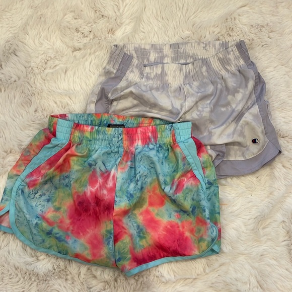 2 pairs of girls large Champion athletic shorts - Picture 1 of 5